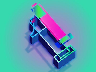 36 Days of Type - 1 1 36 days of type 36daysoftype 3d type custom type numbers