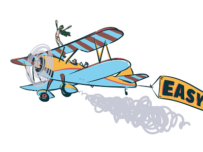 'Easy Peelers take to the Skies' branding design graphic design illustration