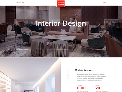 O2 Interior design furniture website interior interior design typography ui ux web website