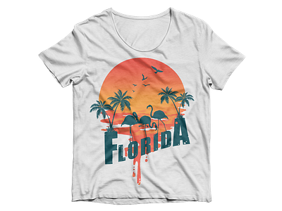 Florida Beach T shirt beach design florida graphic design summer sunset t shirt t shirt design