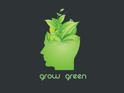 Grow Green logo art branding design flat illustration illustrator logo minimal ui vector