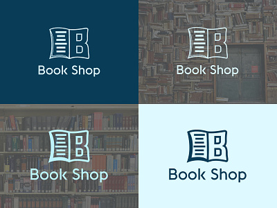 Book Shop Logo app branding design flat icon illustration illustrator logo minimal typography