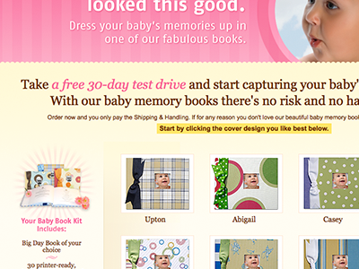 Mommy Friendly comps ecommerce photoshop