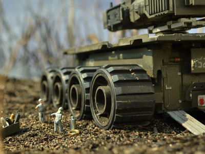 busted wheel futuristic miniature sci fi sci fi tank