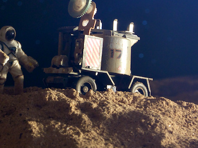 Fixed Up astronaut miniature moon photography rover sci fi science fiction space