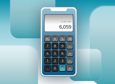 Calculator App - Skeuomorphic Fun! calculator design mobile mobile app skeuomorphic skeuomorphism ui uidesign