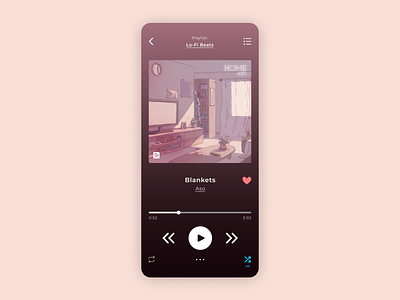 Music Player - UI Design colors daily daily ui lo fi music music app music player ui ui design visual