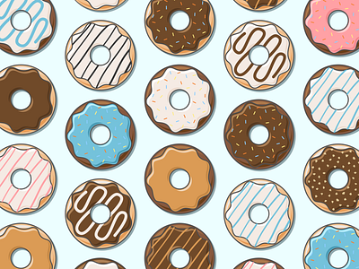 Donuts! Or... cookies? adobe colors cookie cookies donut donuts doughnut doughnuts food glazed illustration illustrator round sprinkles vector