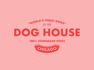 Dog House logo branding design flat food icon illustrator logo restaurant typography vector