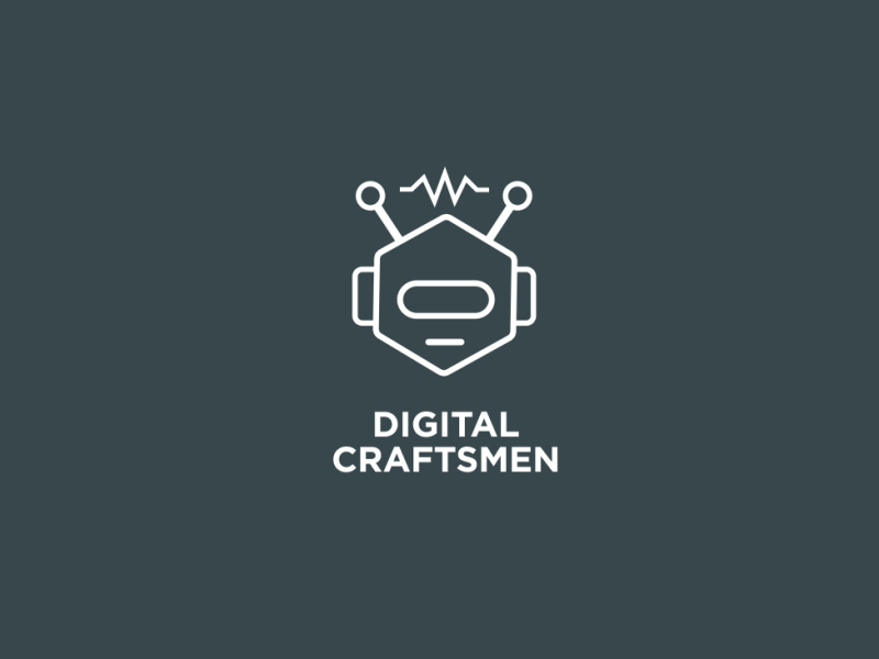 digital craftsmen animated logo 2d animation animation art branding design flat logo logo animation minimal vector