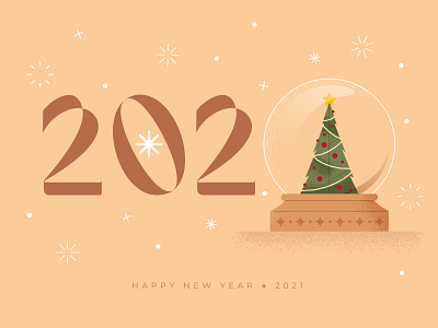 New Year 2021 2021 2021 calendar art celebrate celebration christmas christmas illustration christmas party christmas tree cute design flat funny illustration minimal new year new year party party snow globe vector