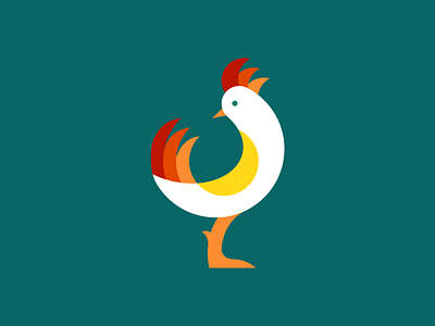 Rooster egg 2d bird branding chicken design egg farm flat graphic icon illustration logo logotype mark minimal morning nature omlet rooster vector