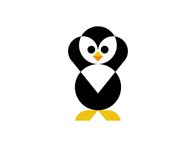 Penguin heart 2d animal branding climate cute design flat graphic heart icon illustration logo mark minimal minimalistic negativespace penguin shapes vector winter