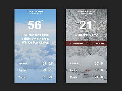 Daily UI Challenge | 037 - Weather