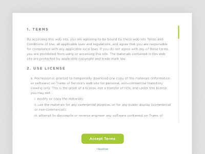 Terms of Service app dailyui design graphic design mobile terms of service tos ui user interface web