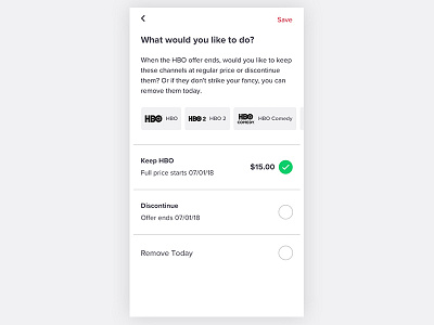 Offer app offer selection television ui