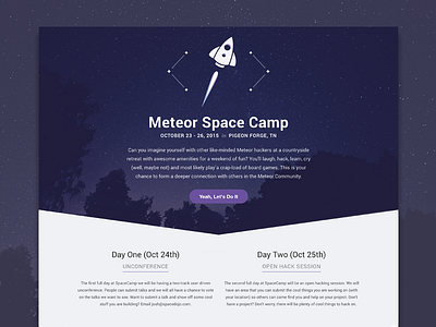 Meteor Space Camp - Branding & Web