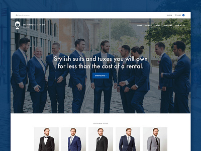 The Groomsman Suit - eCommerce Design ecommerce fashion ui design wedding