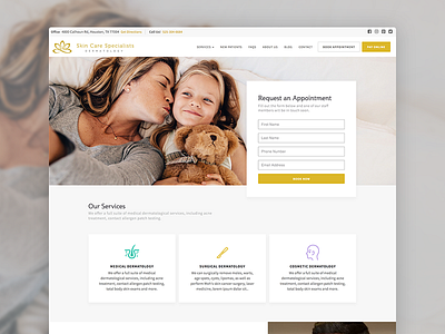 Dermatology Website [CraftCMS] craft dermatology doctor freelancer hire me houston medical web design