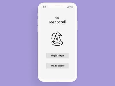 The Lost Scroll - A Mobile Game app design flat game minimal ui ux wireframe wireframes