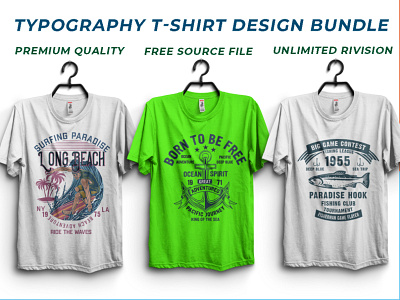 typography tshirts design bundle