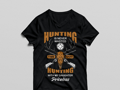 hunting is never wasted time spent 1 amazon label design amazon t shirts hunter hunting lover hunting t shirt merch design tshirt design tshirts