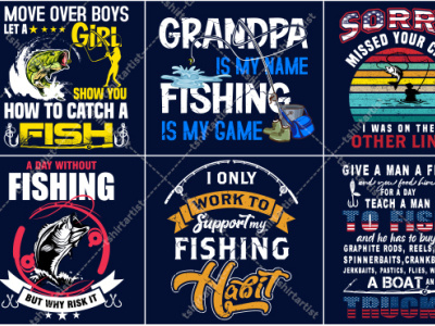 Reel Men Fish Fishing Theme Collage | Graphic T-Shirt