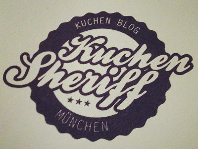 Kuchen Blog München - Kuchen Sheriff Logo cake logo munich retro typography vintage