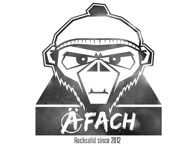 Äfach - the Äcid Chimp ape boulder chimp illustration logo monkey