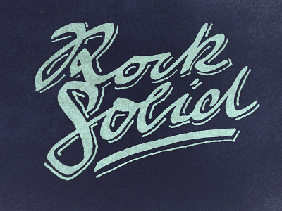 Rock Solid logo type climbing handwritten lettering logo rock typography vintage