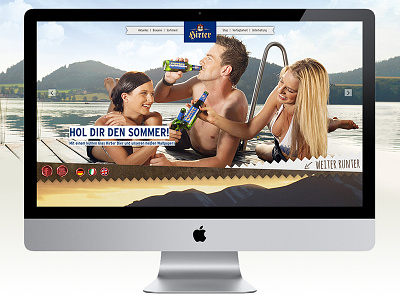 Hirter Bier - website homepage austria beer fluid images responsive website