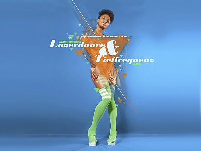 Lazerdance & Tieffrequenz cover artwork bass cover digital illustration girl music triangles vibrant