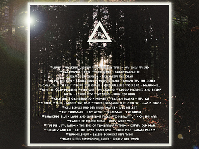 Leaving Leafs - Track listing autumn cover grain mixtape photography rdo80 retro triangle typography vintage