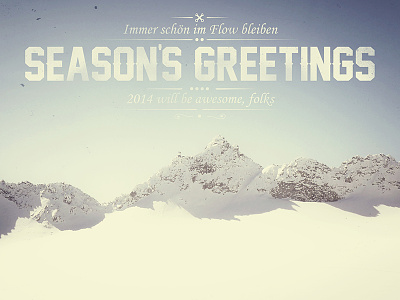 Season's Greetings 2014 grain photography retro snow triangle typography vintage winter xmas