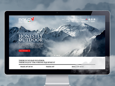 Bailo Homepage bailo italy outdoor parallax sport website