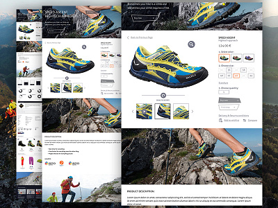 Salewa website - Prdocut detail page animation climbing hiking mountain sports mountains outdoor salewa scrolling sport ui website