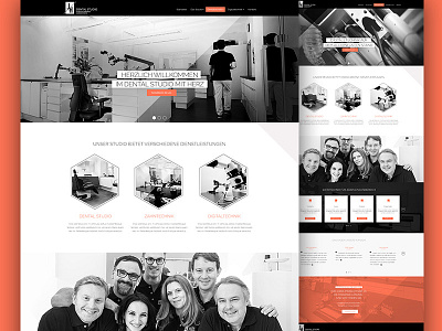 Dental Studios website black and white dental dentist minimal one pager screendesign ux web design website