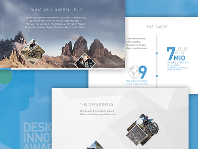 Design & Innovation Award Splash page slides animation award fullscreen mountain bike mountains nature sport ux webdesign website