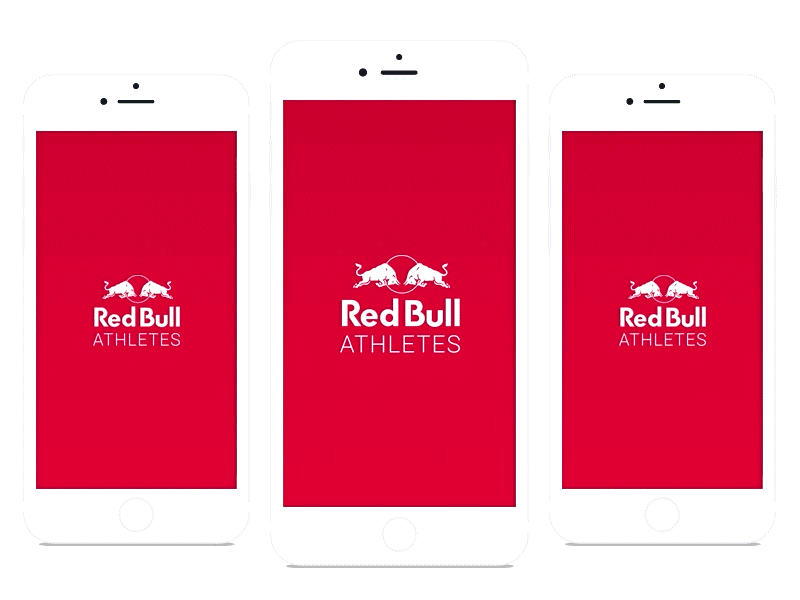 Red Bull Athletes App concept animation app ui user interface