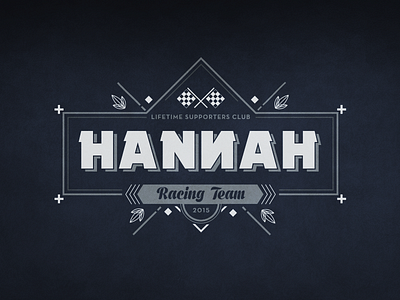 HANNAH Racing Team Logo logo racing retro template