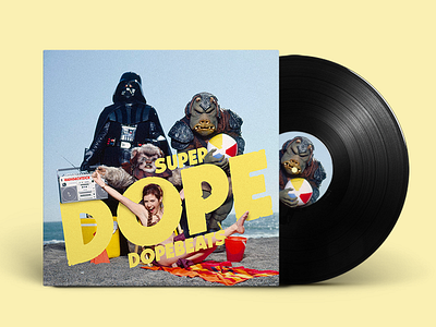 RDO80 mixtape cover: Super Dope Dopebeats cover graphic design mixtape music star wars