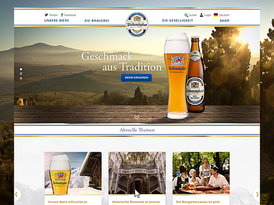 Weihenstephaner Brauerei Website beer brewery liquor responsive website