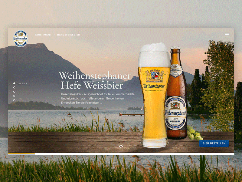 Weihenstephaner Brauerei Website beer brewery liquor responsive website