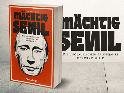 Book cover - Mächtig Senil book cover illustration putin satire texture