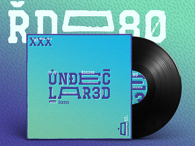 RDO80 mixtape cover: Undeclared DIES cover gradient illustration mixtape music typography
