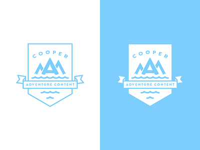 Draft - CAC adventure crest logo mountains outline typography