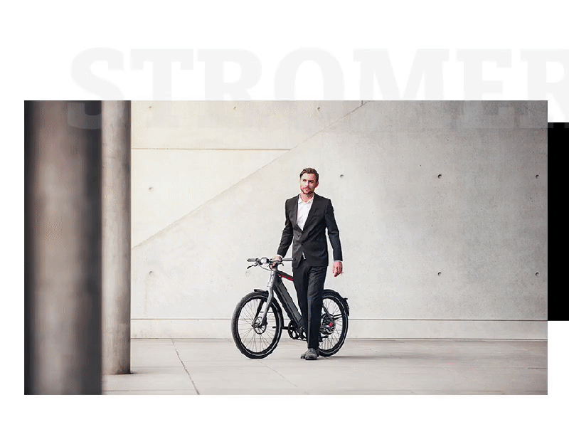 Stromer Bikes Relaunch animation bike clean contrast ebike relaunch stromer ui ux website white