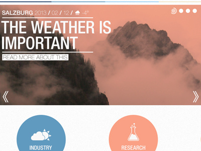 Website mock up icons typography weather website