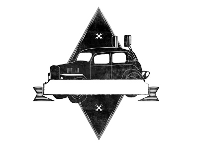 Car logo draft automotive car vintage