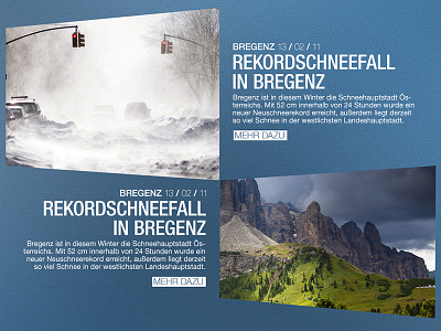 Website mock up - redrafting a news module geometric typography weather website